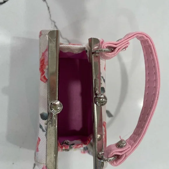 Tic Toc Pink Puppy Print Kiss Lock Lipstick/Change Purse/Bag Charm No Callouts - Picture 11 of 13